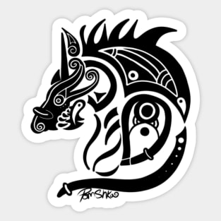 Fenrir Viking Norse Wold (Black) Sticker